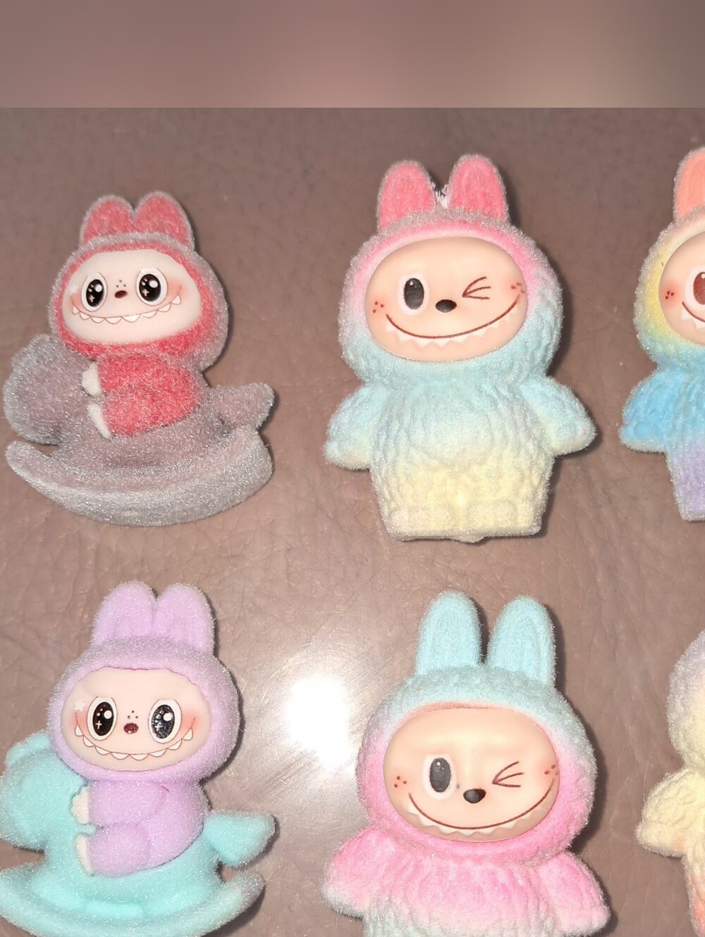 New! Labubu Fuzzy DIY charms/ Toppers. 6 Pieces. 2"